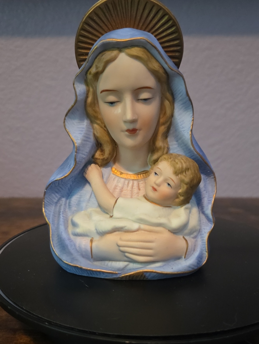 Vintage Marco Japan Madonna and Child Ceramic Bust Figurine